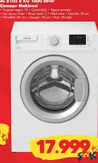 ALTUS 8 KG ÇAMAŞIR MAKİNESİ